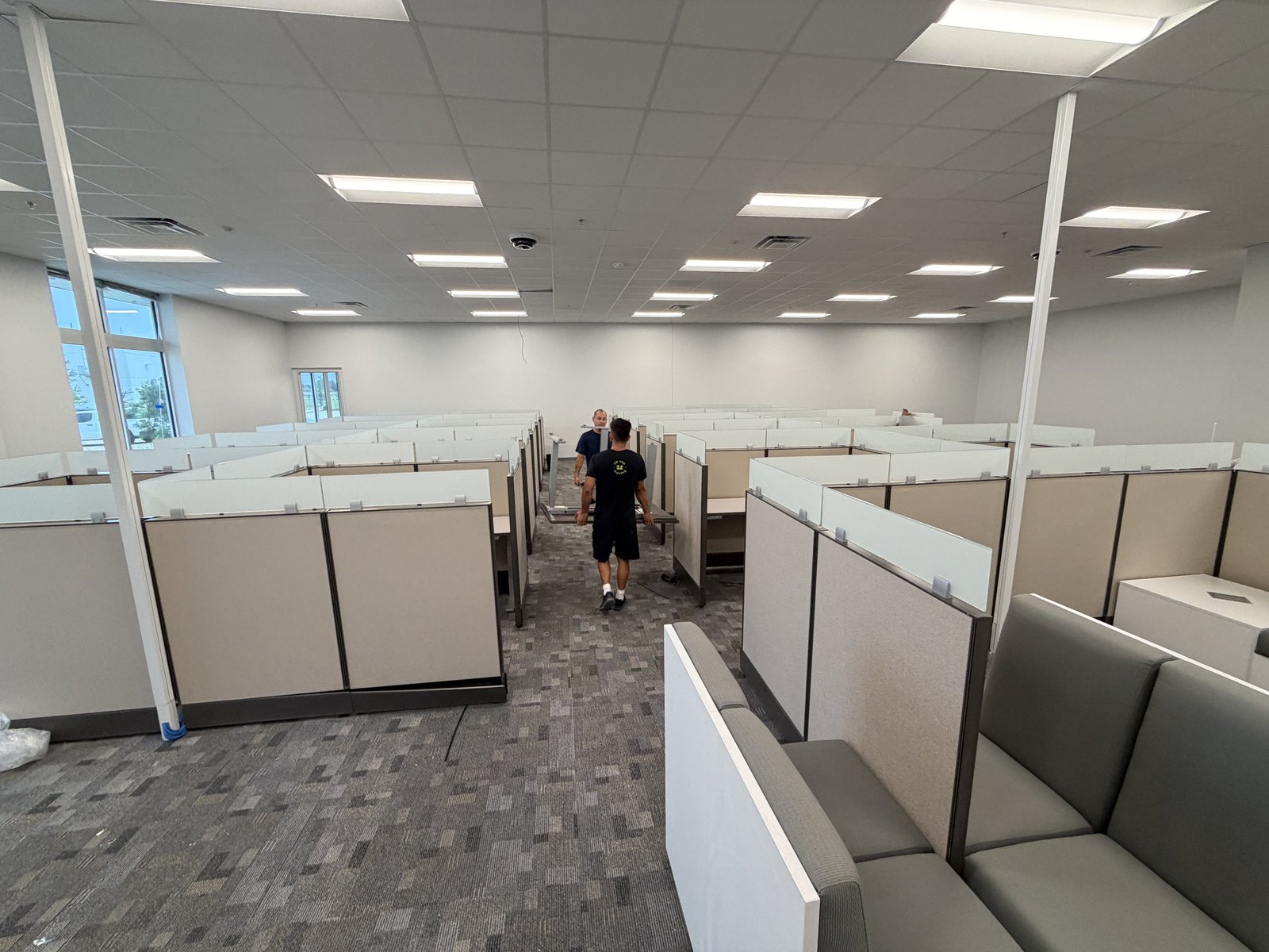 Zip Zap Moving crew relocating a six-story office in McKinney TX