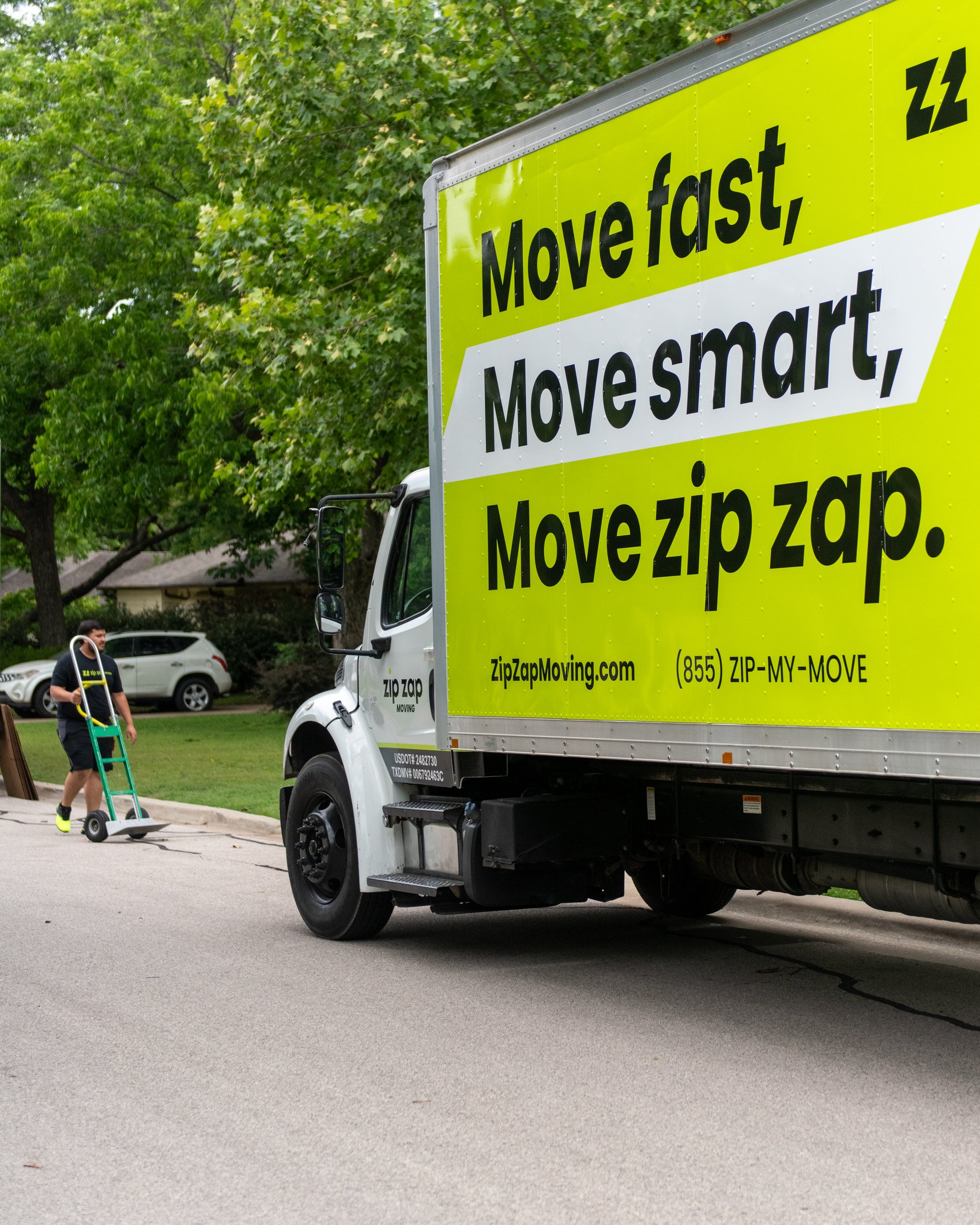 Zip Zap Moving packed truck ready for a McKinney move